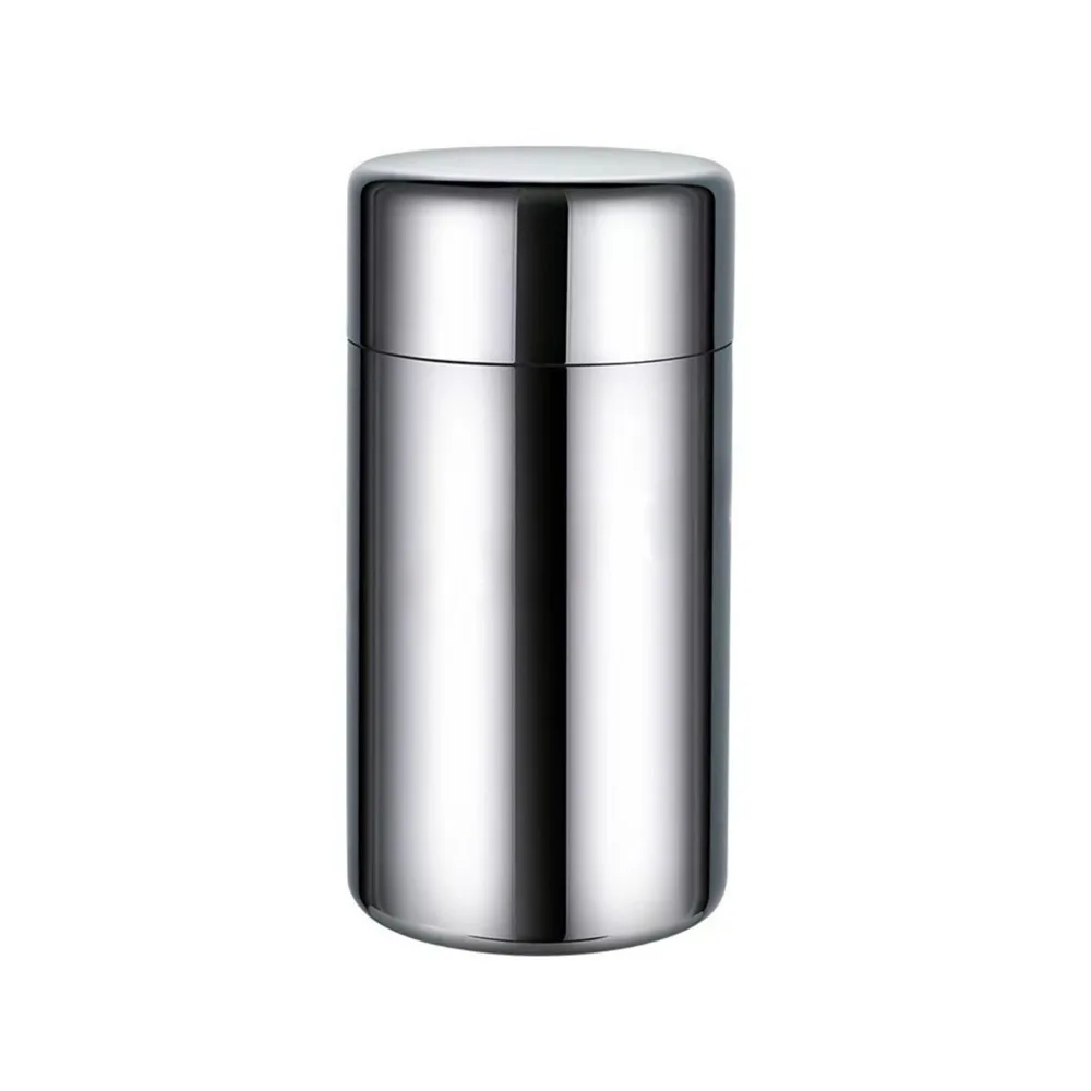 

Double Lids Stainless Steel Tea Canister Stainless Steel Airtight Seal Coffee Bean Storage Jar Multi-functional Smooth Surface
