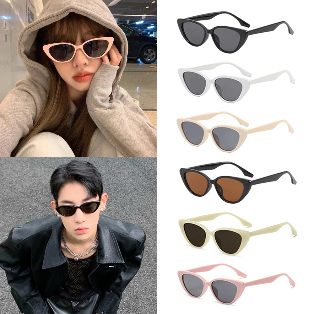 Cat Eye Sunglasses For Women Men Fashion 2024 Designer Trendy Small Triangle Female Sun Glasses Party Eyewear Accessory UV400