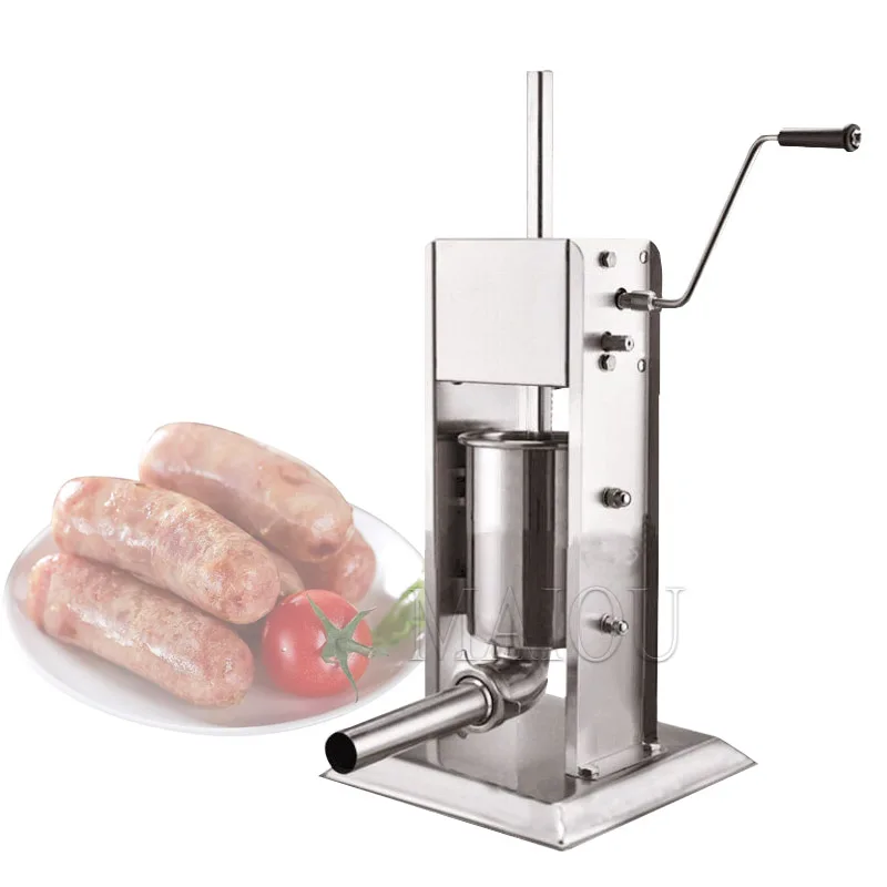 3L Sausage Stuffer Machine Vertical Manual Stainless Steel Sausage Maker Filler Meat Tools