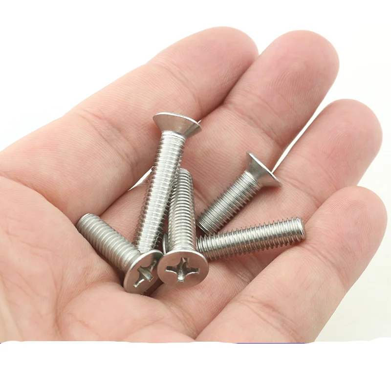 10/50pcs UNC 2#-56 4#-40 6#-32 8#-32 10#-24 US Coarse Thread 304 Stainless Steel Cross Phillips Flat Countersunk Head Screw Bolt