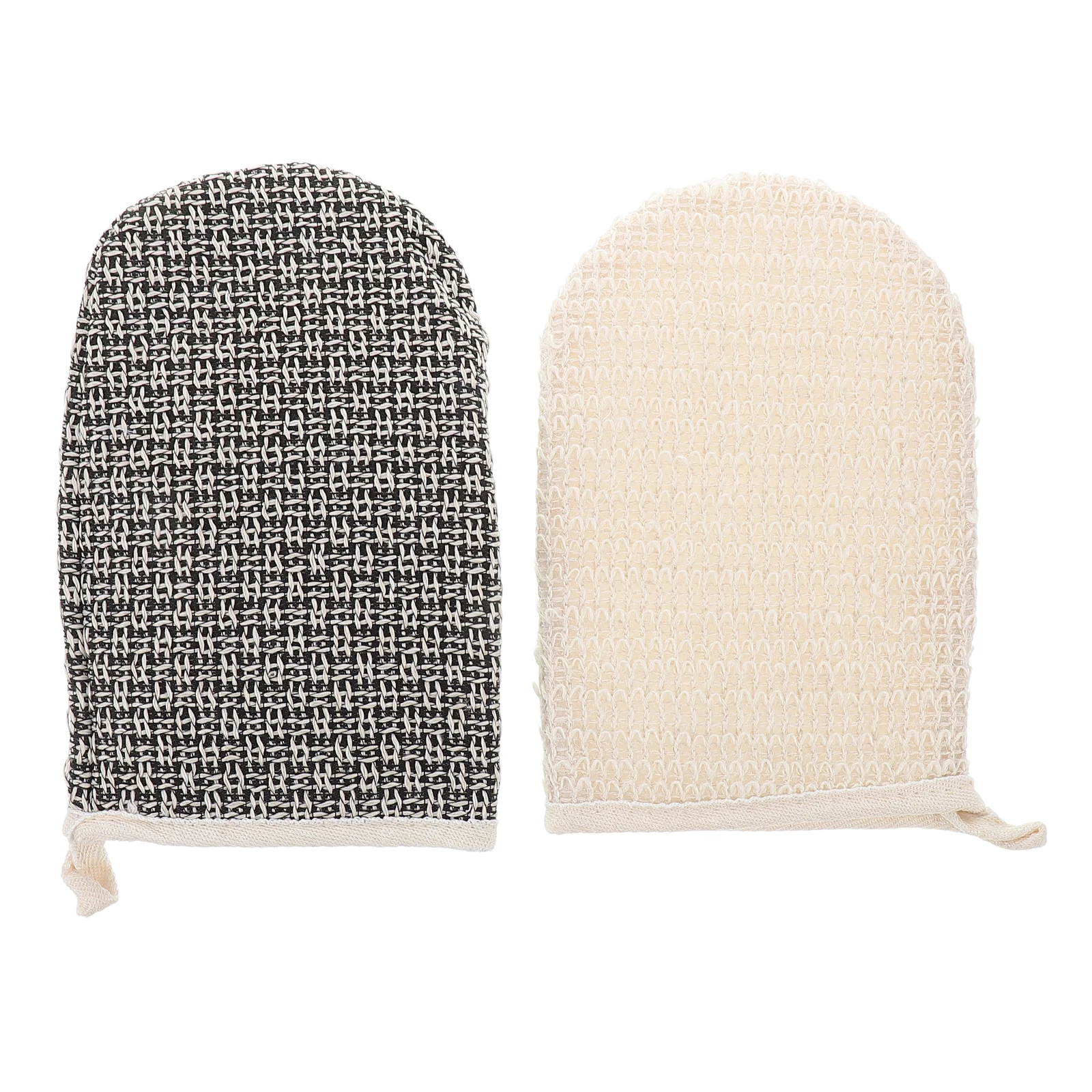 

2 pcs Sisal Washcloth Bath Towel Shower Cleaning Gloves Body Scrub Exfoliator Loofah Mitt Deep Cleansing Tools Spa