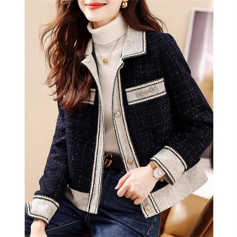 Black Winter Thickened Autumn And Winter Women's Clothing 2024 New Woolen Double-Sided Cashmere Short Jackets Popular Beautiful