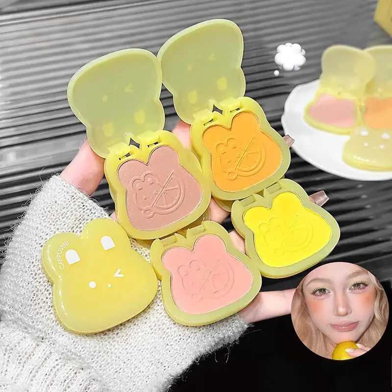 Fard per ombretti opachi monocolore in polvere multiuso Cute Bunny - Fard vitalità per il trucco facile da applicare