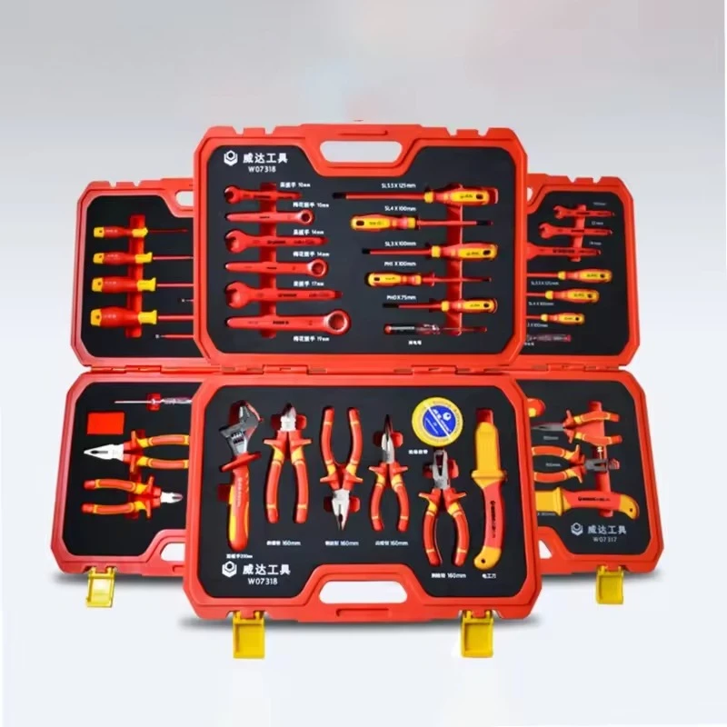 Professional electrician Fine work mechanic 1000V manual 25PCS VDE insulation tool set