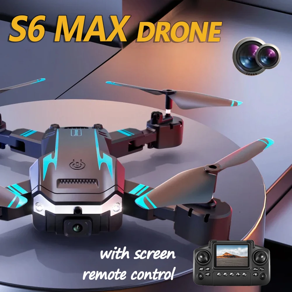 2025 New S6 Drones Professional 8K HD Camera 5G GPS Obstacle Avoidance RC Helicopter Brushless With Screen Remote Control ToyUAV
