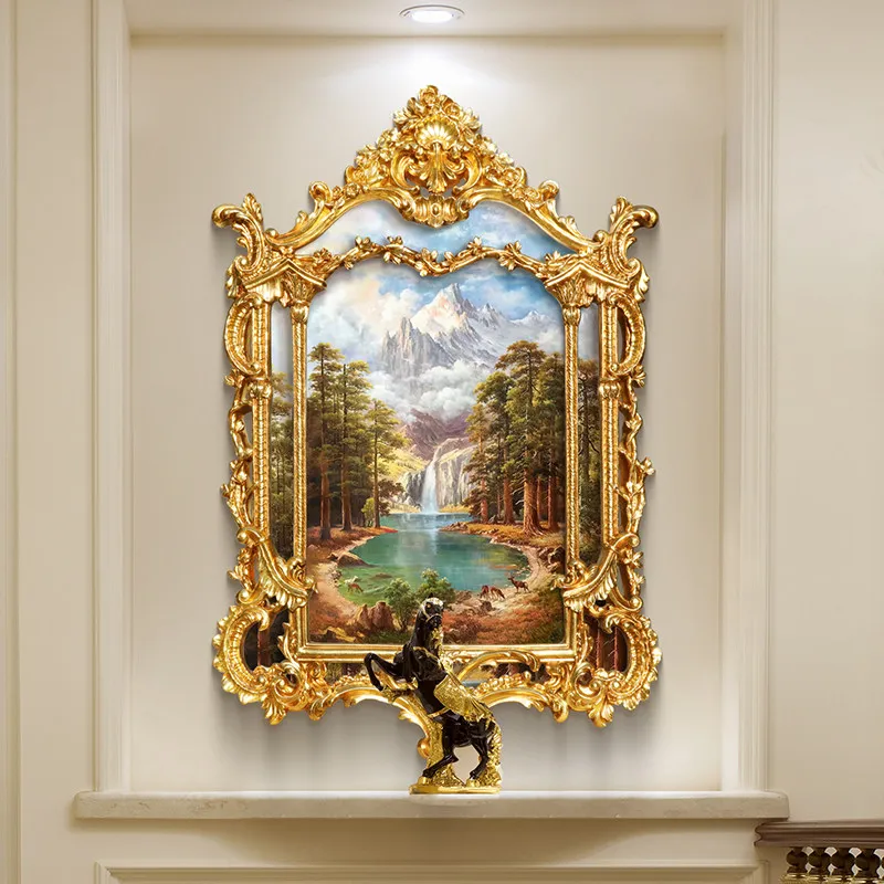 Entrance French decorative painting landscape cornucopia high-end European villa hanging murals Dafen Village handmade oil paint