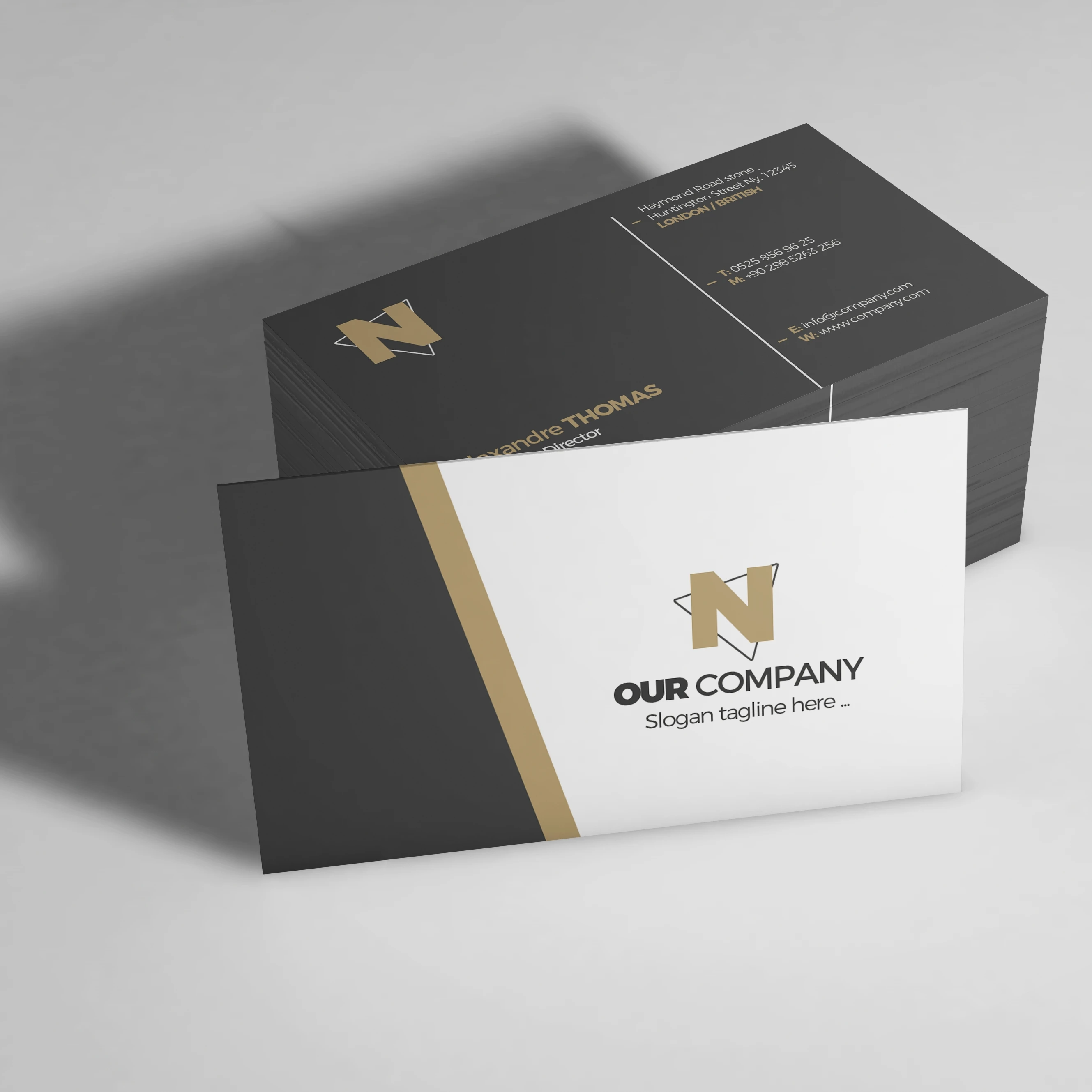 Customized Paper Business Cards Double Side Printing Waterproof Personalized Name Card with Company Logo Matte Lamination