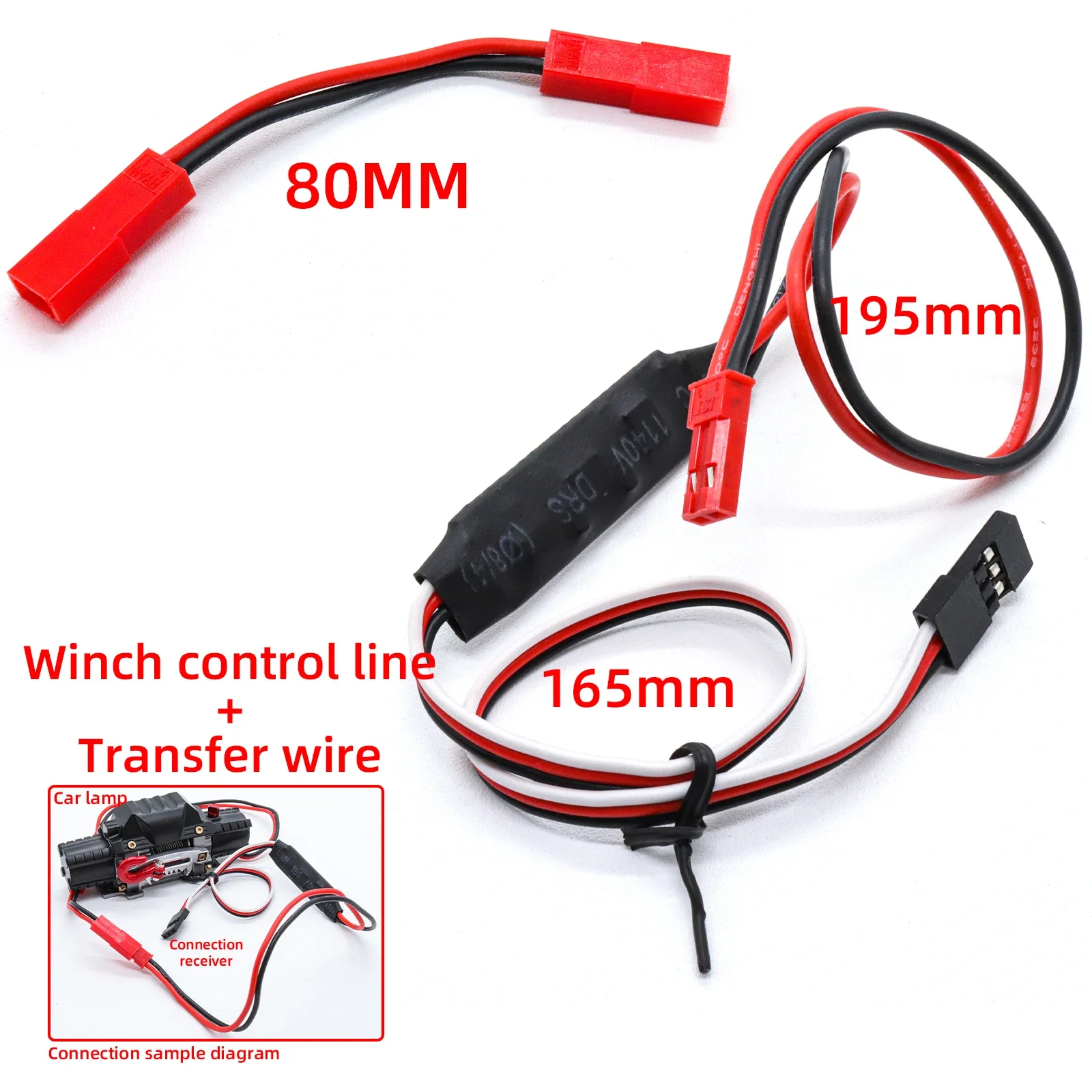 RC Winch CH3 kabel Receiver Remote Control Panel jalur kontrol kompatibel untuk 1/8 1/10 mobil RC Crawler