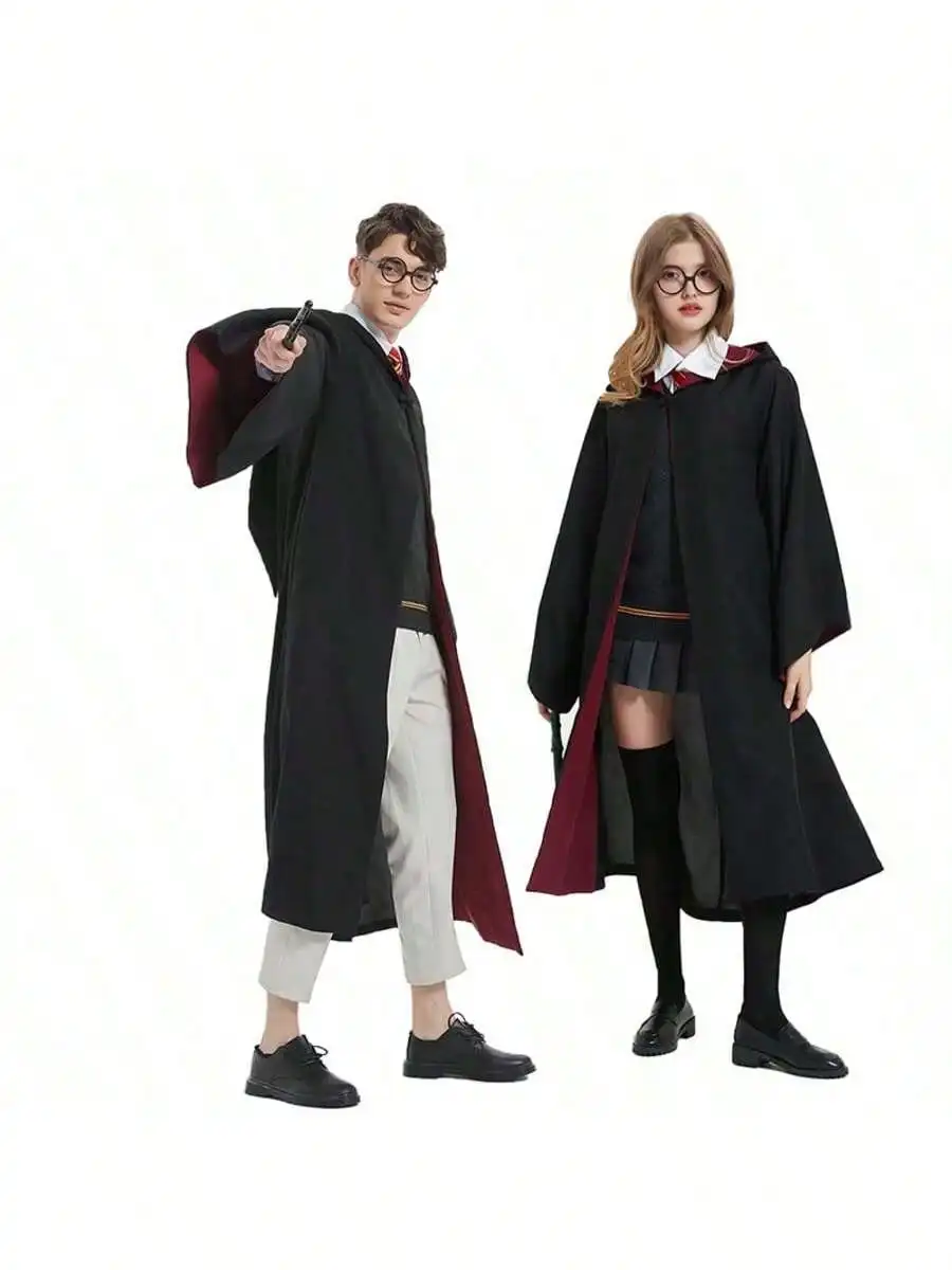 

Wizard Robe Costume, Halloween Magician Gown Outfit, Graduation Photo Attire; University Style Student Uniform
