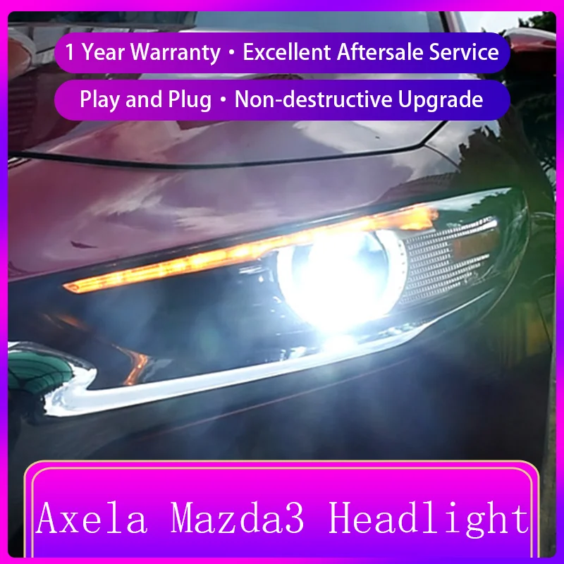 

Мощные фары для автомобилей Mazda 3 Axela Mazda3 2020-2023, передняя лампа, объектив проектора DRL, лампа поворота в сборе, автомобильные аксессуары