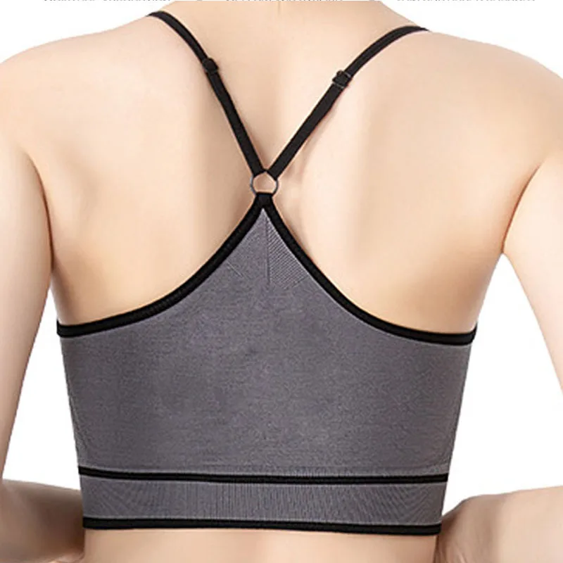 Q Spades Sports Bra Tank Top For Women Running Workout Clothing Bra Top Sportswear Training Solid Sports Bras