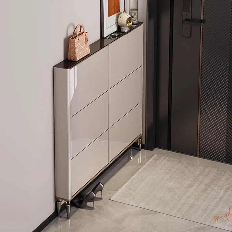 Nordic Simplicity Ultra-thin Shoe Cabinet Hallway Auvents Modern Flip Shoe Cabinet Household Zapateros Home Furniture