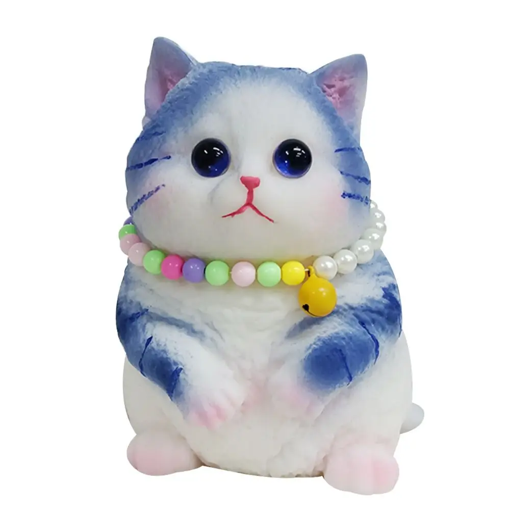 Jouets en silicone avec surface de flocage pour chat, Big Squishy Instituts, Squeeze Fidget, Souligné, Anlande, Relaxation