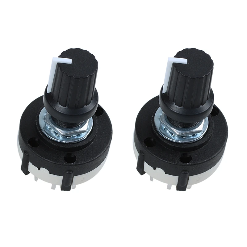 Promotion! 2X 3P4T 3 Pole 4 Position Single Wafer Band Selector Rotary Switch With Knob