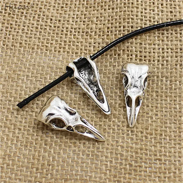 15 pcs 31*15*9mm 3D Skull Birdhead Charms Vintage Metal  Trendy Animals Bird Pendant Charms for Jewelry  T0478