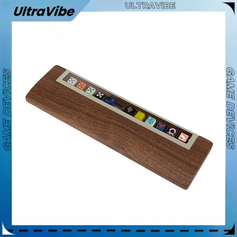 

SP-STAR walnut handrest with magnetic suction and keycaps display area decoration acrylic panel mechanical keyboard wrist rest