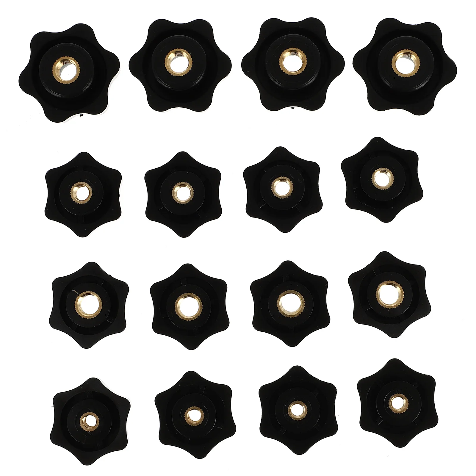 

16pcs Nuts Plastic Non Slip Clamping Knobs Furniture Mechanical Industrial Equipment Tools Parts Accessories