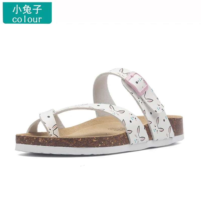 2023 Unisex Summer Fashion Cork Sandals Beach Gladiator Buckle Strap Sandals Shoes Women Flat Casual Beach Sandals Size 35-45