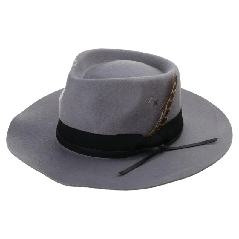 Шляпа Трилби в британском стиле для осенне-зимнего фестиваля джентльменов с плоским цилиндром