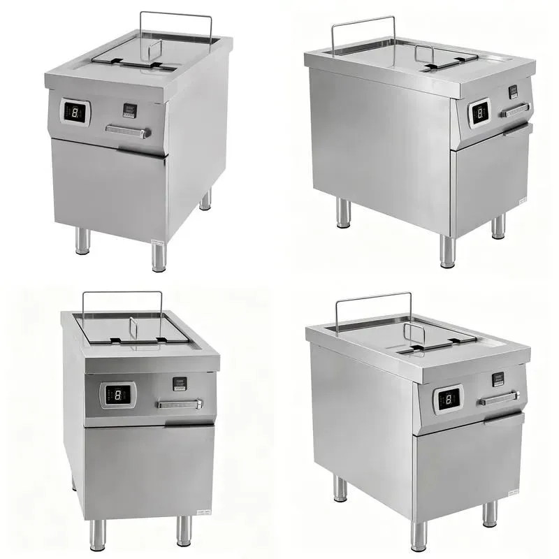 New Vertical Electric Single Cylinder Deep Fryer for French Fries Potato Chips Western Restaurant Snack Cooking