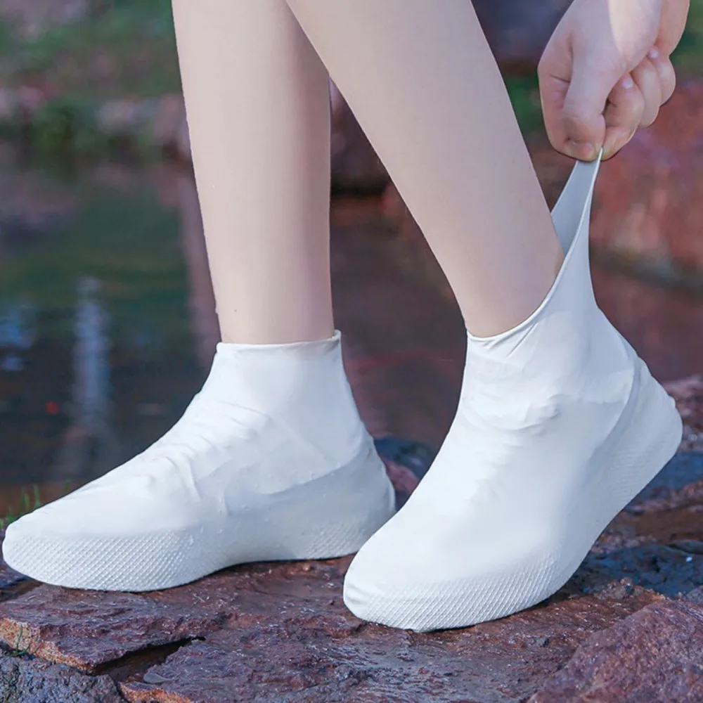 Non-Slip Latex Shoe Covers Waterproof Reusable Rain Boot Elastic Shoes Protectors Rain Shoe Cover Unisex