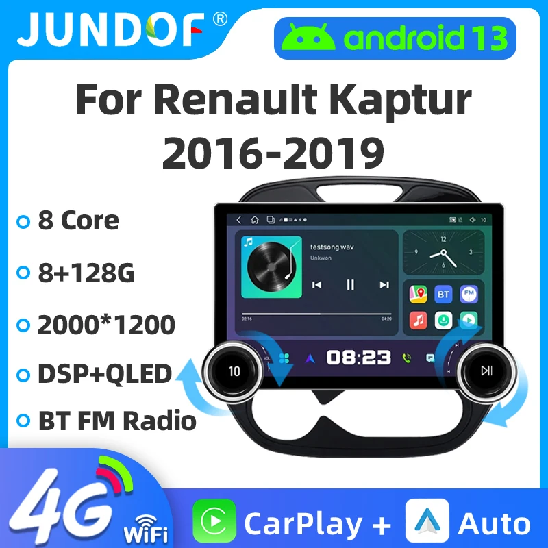 

11.8"2K Car Radio 2Din Android 13 For Renault Kaptur Captur 2016-2019 Stereo Multimedia Video Player 5G GPS Navigation Head Unit