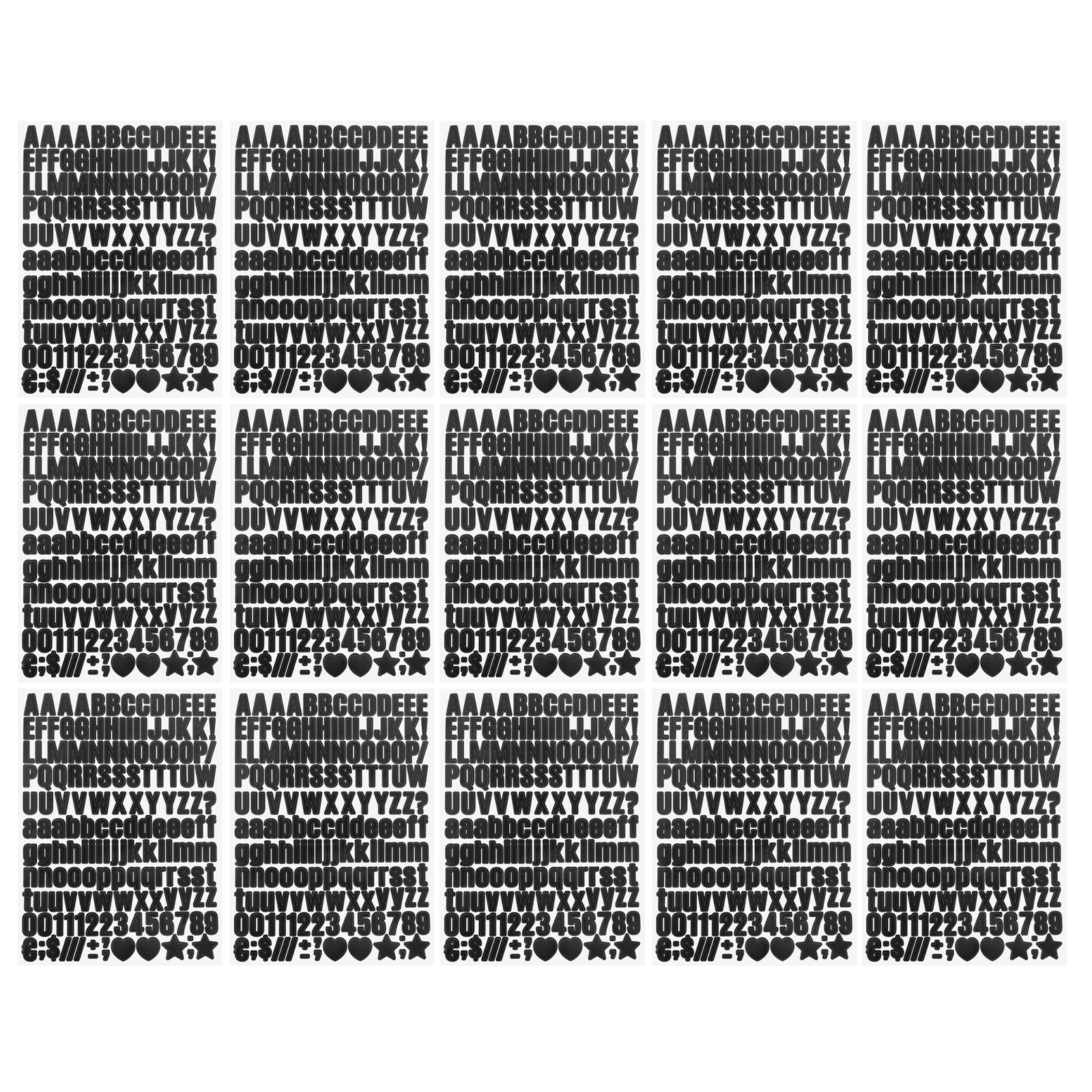 

15 листов водонепроницаемые наклейки с буквами и цифрами 0,5 дюйма самоклеящиеся черные виниловые наклейки для скрапбукинга этикетки для почтового ящика наклейка