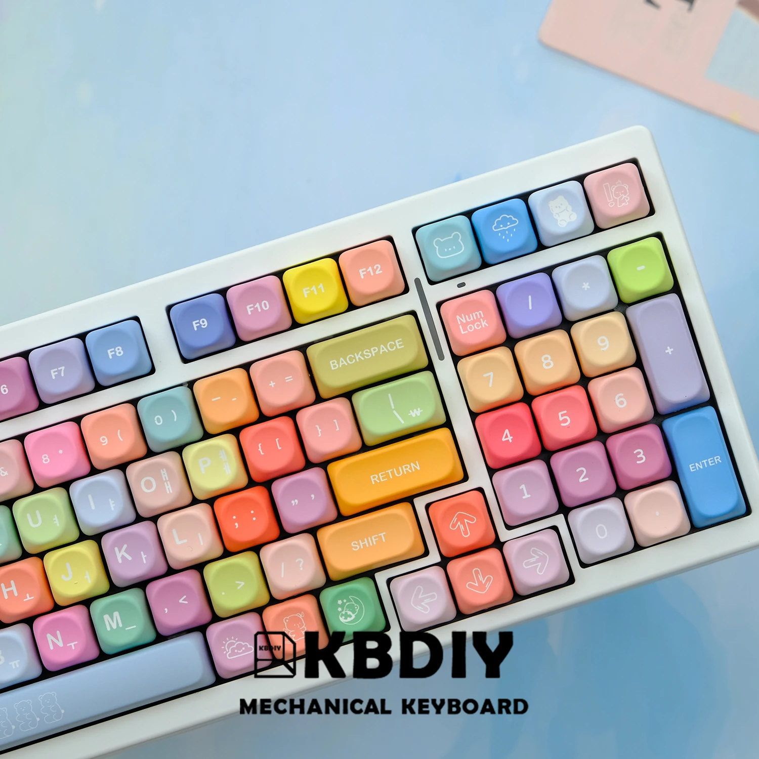 Imagem -05 - Kbdiy-korean Gummy Bears Keycaps Keycaps para Teclado Mecânico Keycaps para Gmk75 e K500 Pbt Bonito Cor Personalizada 141 Teclas