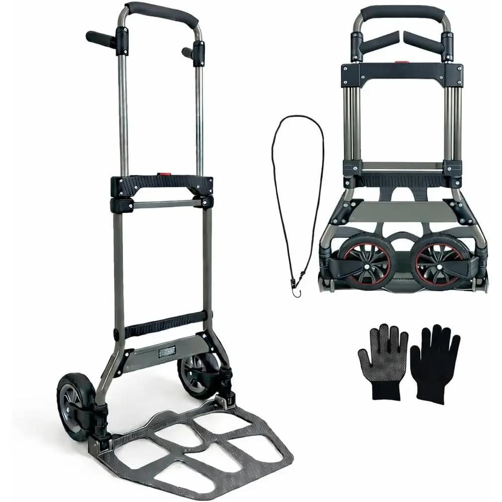 150kg Capacity Heavy-Duty Steel Hand Trolley with Aluminum Plate and Stacker Truck Features for Various Applications