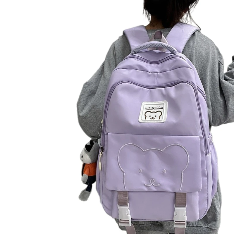 lô gấu dễ thương, lô thông thường không thấm nước Túi đeo vai Túi sách du lịch Daypack cho trường học Cô gái tuổi teen Trẻ