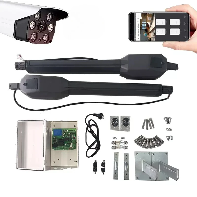 WIFI Intelligent Monitoring Double Arms 500KG *2 Automatic Swing Gate Opener Full Kit