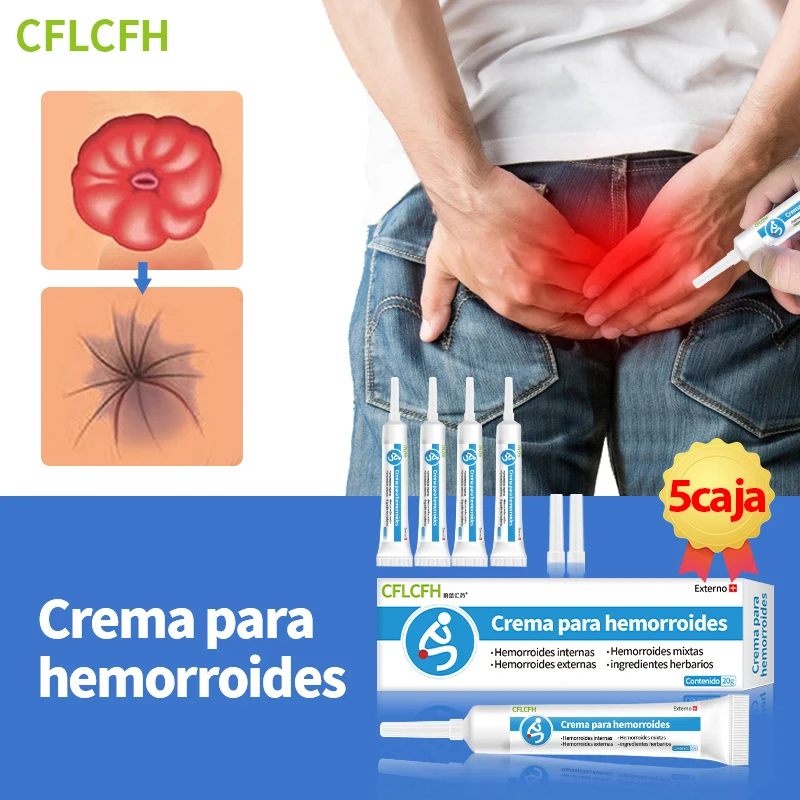 Hämorrhoiden Behandlung Creme Pfähle Schmerzen intemal externe Hämorrhoiden Heilung Anal Fissuren Entfernung Gesundheits medizin Spanisch 3/5 stücke