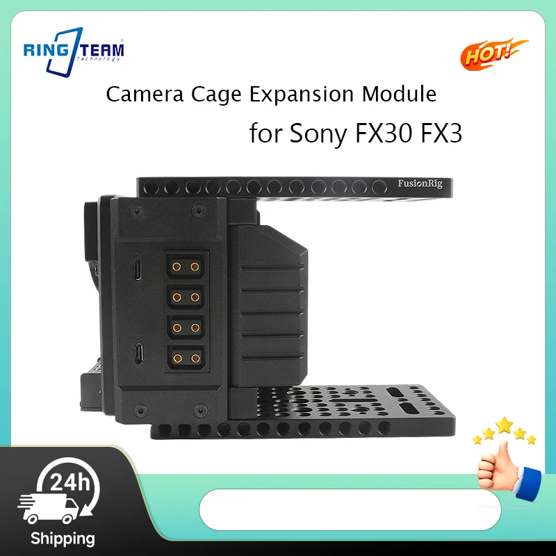 Camera Cage Expansion Module Cineback Cage for Sony FX30 FX3 V Mount Power Expansion Camera Rig