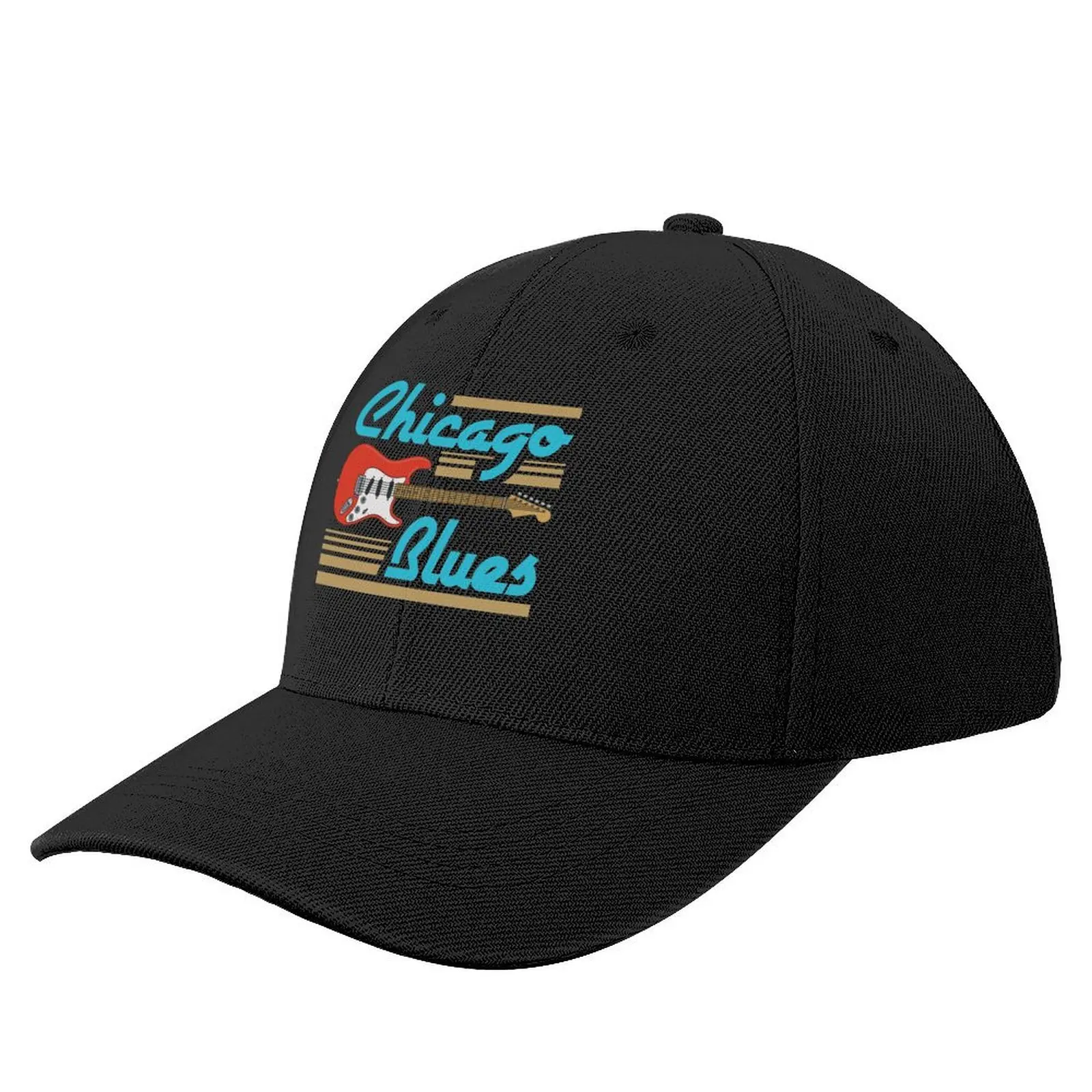 

Chicago Blues Musician Guitar Baseball Cap beach hat Anime Hat Girl Men's