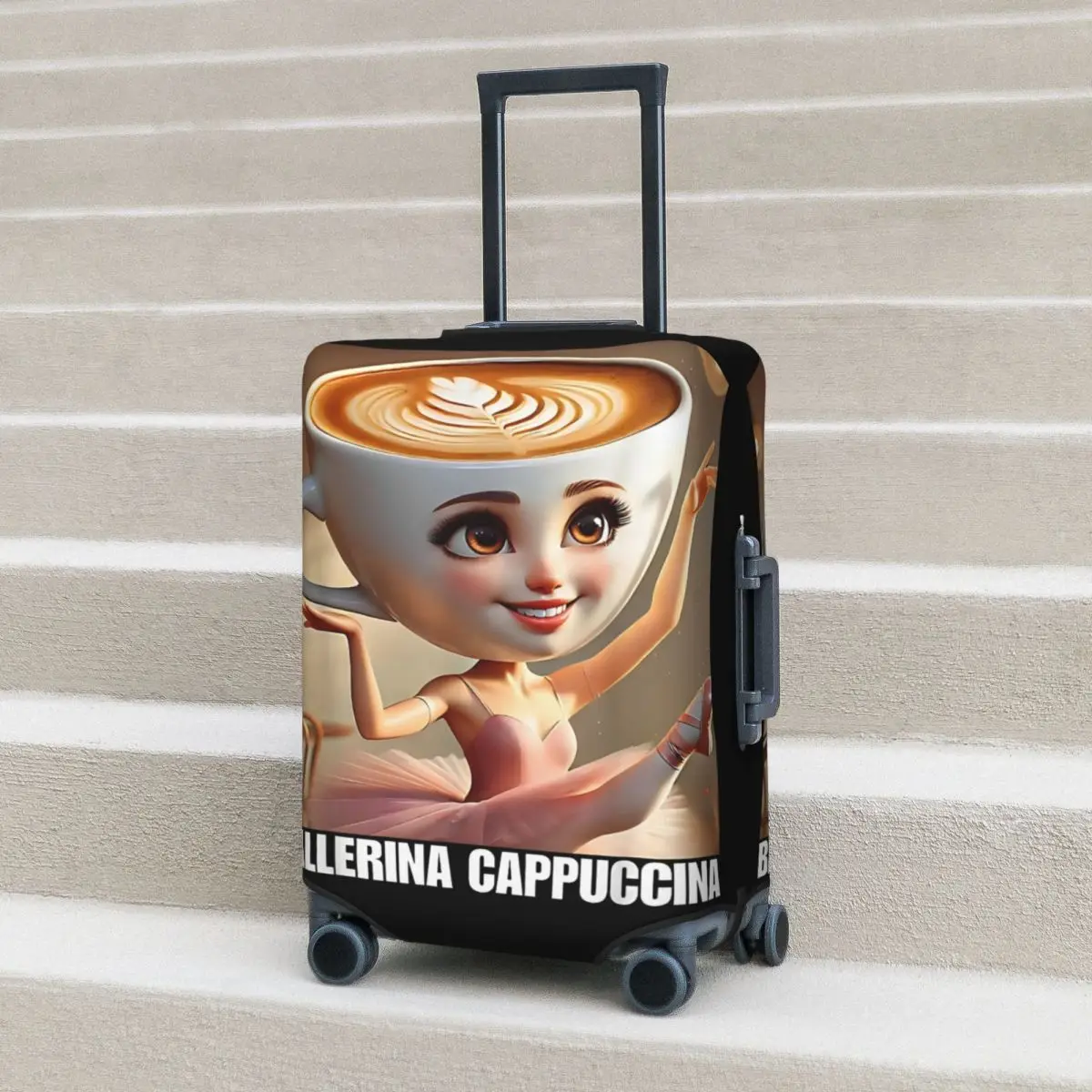 

Ballerina Cappuccina Italian Brainrot Meme Suitcase Cover Holiday Fun Luggage Case Business Protection