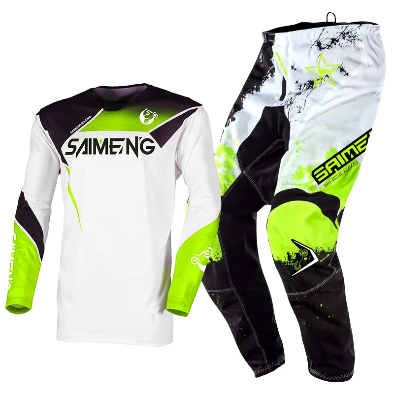 motocross gear set Off-road cross MX MTB Enduro Mens Kits Women Motorcycle Combo green blue red yellow adult black Jersey Pant