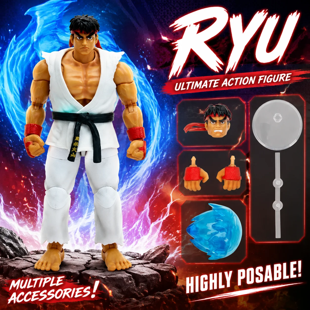 Premium Version Ultra Street Fighter Ii Ryu Movable Action Figure Model Ornament 6 Inch Arcade Game Toy Fan Gift Collectible