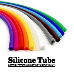 1 Meter ID 2 3 4 5 6 7 8 9 10 12 mm Silicone Tube Flexible Rubber Hose Food Grade Soft Drink Pipe Water Connector Colorful