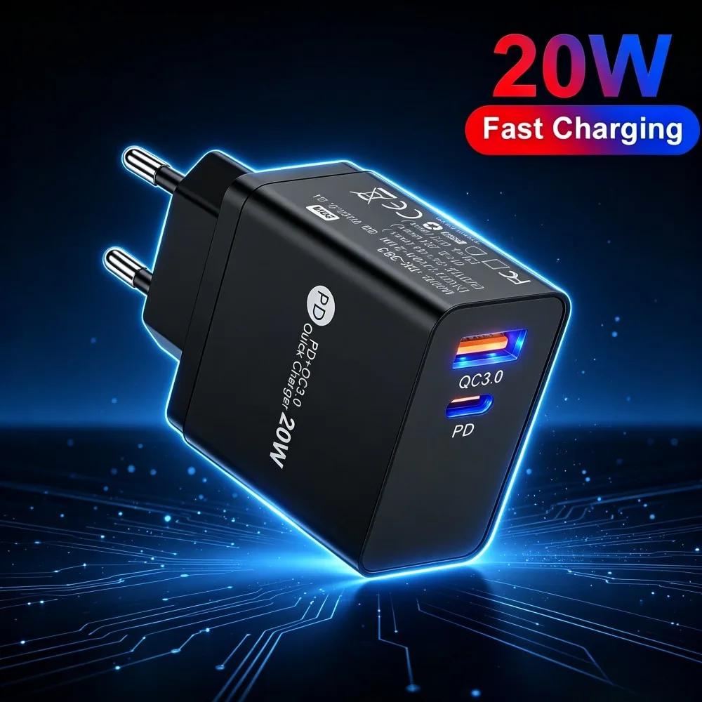20W USB Charger Type C Fast Charging Charger Mobile Phone Power Adapter For iPhone 15 14 Pro Max Samsung Xiaomi 14 Wall Adapter