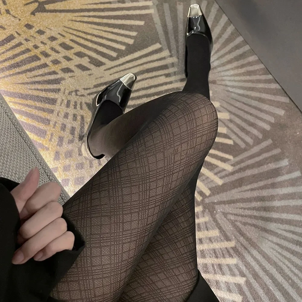 Frauen Strumpfhosen Sexy Schwarz Hahnentritt Strümpfe Wäsche Für Frauen Strumpfhosen Hohe Nachtclub Party Geschenk