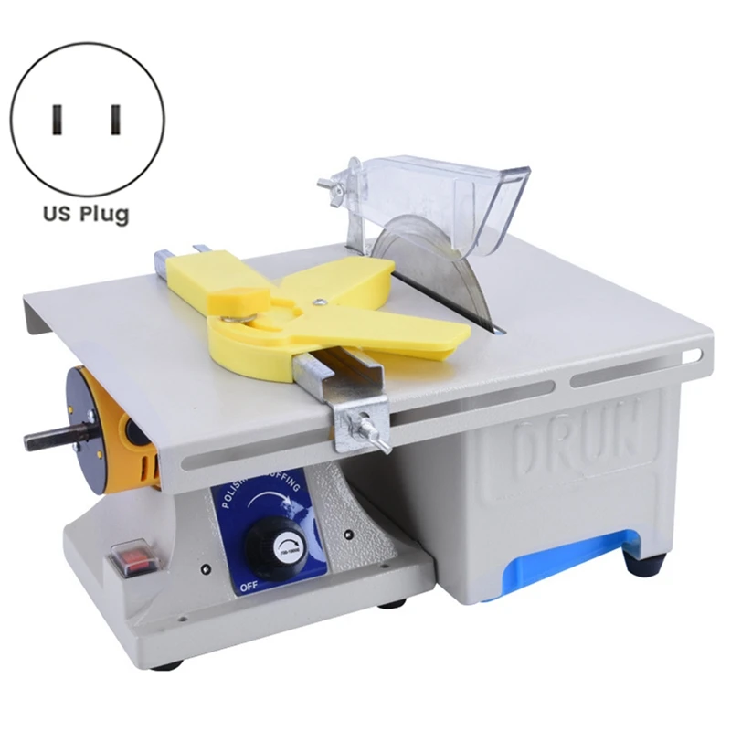 1Set 750W Rock Polishing Buffer Machine Table Saw Lathe Grinder Tool DIY Polishing Machine Multifunctional US Plug