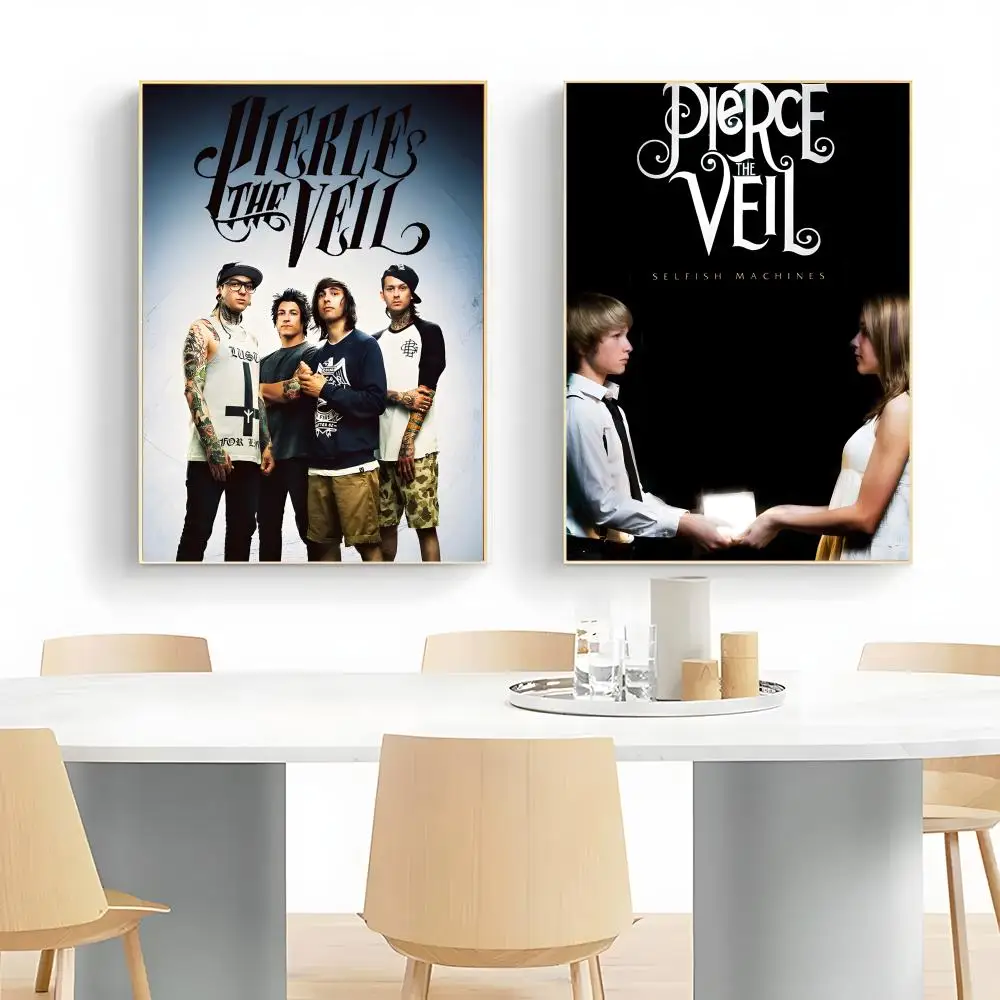 emo rock band wall art P-Pierce The Veil Poster Wall Art Print Decorative Mural Home Decor Gift Unframed
