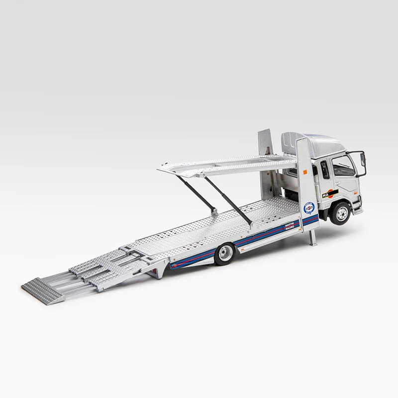 shadow-pro-1-64-scale-fuso-fighter-mk2-double-decker-flatbed-trailer-alloy-car-model-adult-collection-decoration-gift-display