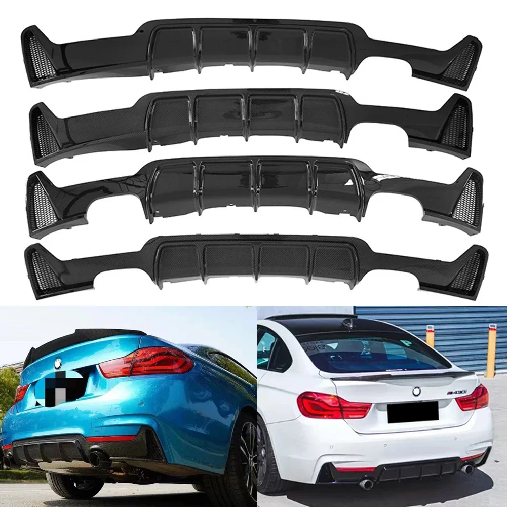 Rear Bumper Diffuser Spoiler Diffuser Tail Exhaust Tips Single/Four Outlet For BMW 4 Series F32 F33 F36 MP 2014-2020