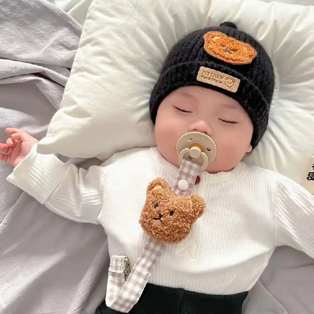 Moda nuevo bebé chupete Clip cadena chupete soporte para pezones soporte para chupete bebés lindo oso accesorios de alimentación infantil