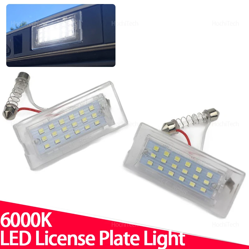 2Pcs Canbus LED License Plate Light 12V White Car-Styling Number Lamp for BMW X5 E53 Pre-Facelift 1999-2006 X3 E83 2003-2010