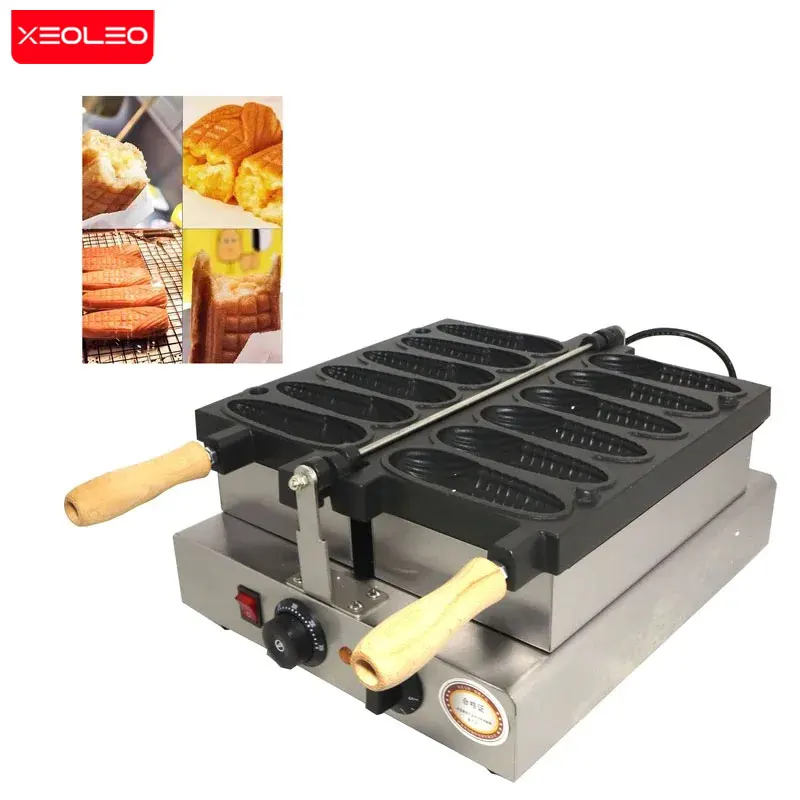 XEOLEO Electric Corn Shape Waffle Machine 3000W 6PCS Maize Waffle Maker Machine Crispy Cake Baker Machine Non-stick Coating