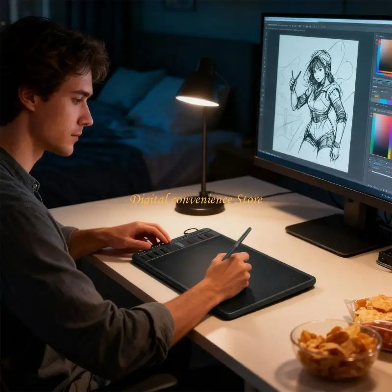 

97QA H951P Professional Drawing Tablets With Digital Pen For PC Mobile Sketching Design