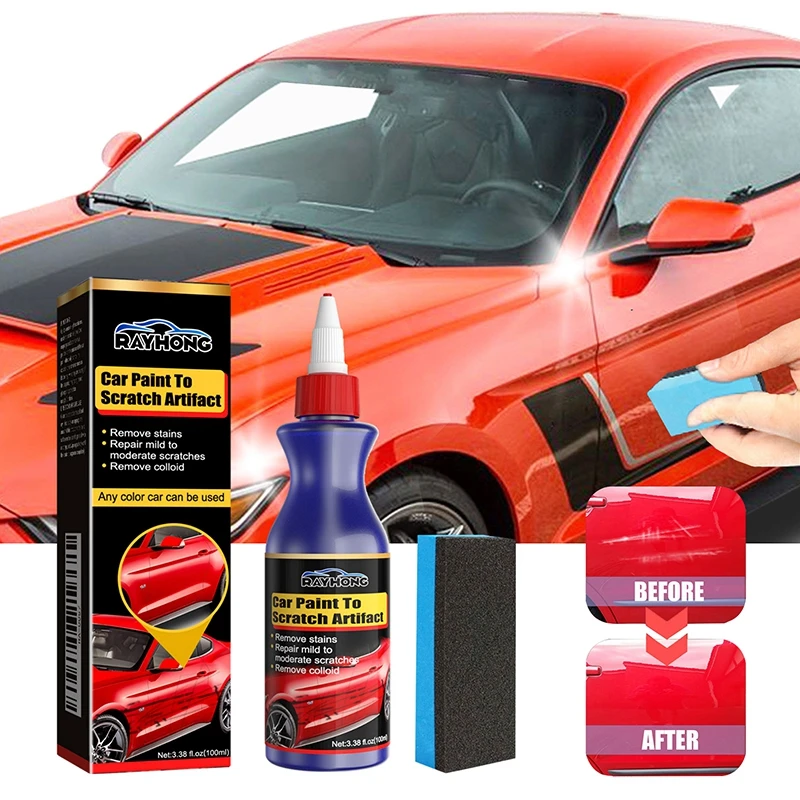 Car Scratch Remover Car Anti Scratch Wax Auto Body Grinding Compound Car Scratch Remover Paint Care Tools Polishing Accessory