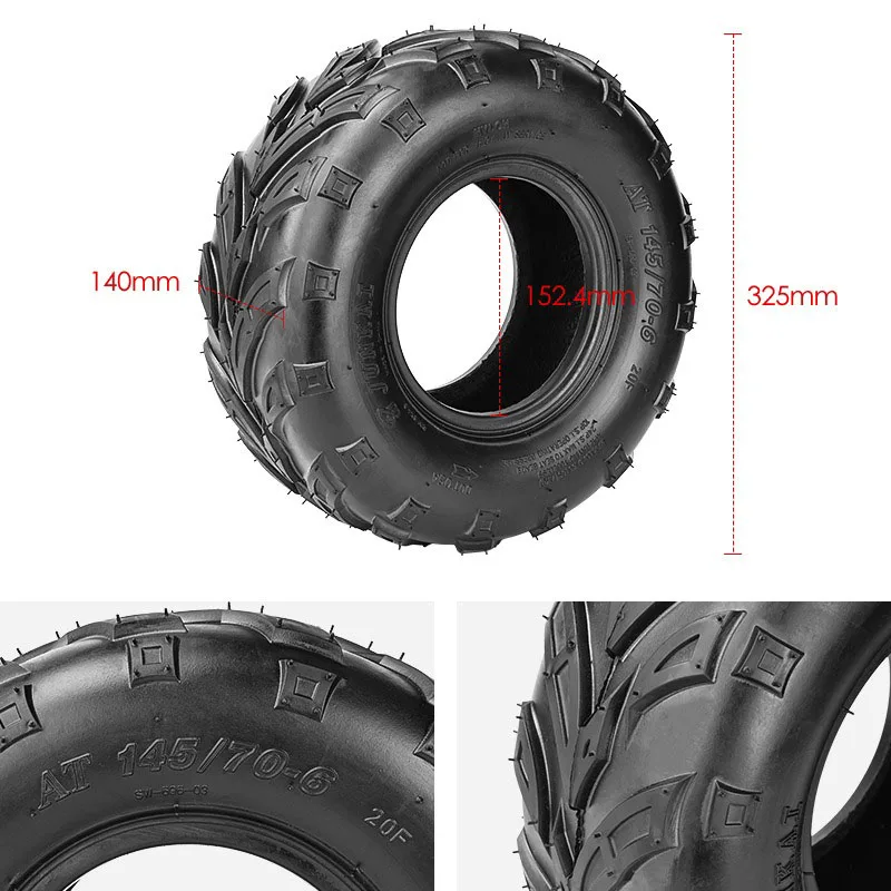Universal 145/70-6 vacuum tires suitable for ATV go karts, beach bikes, lawn bikes, electric patrol bikes, sightseeing bikes